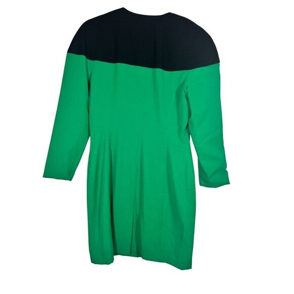 Retro Dress 6 Green Midi Old Money Preppy Classic Boho Western Chic Tassel 80s - Picture 3 of 13